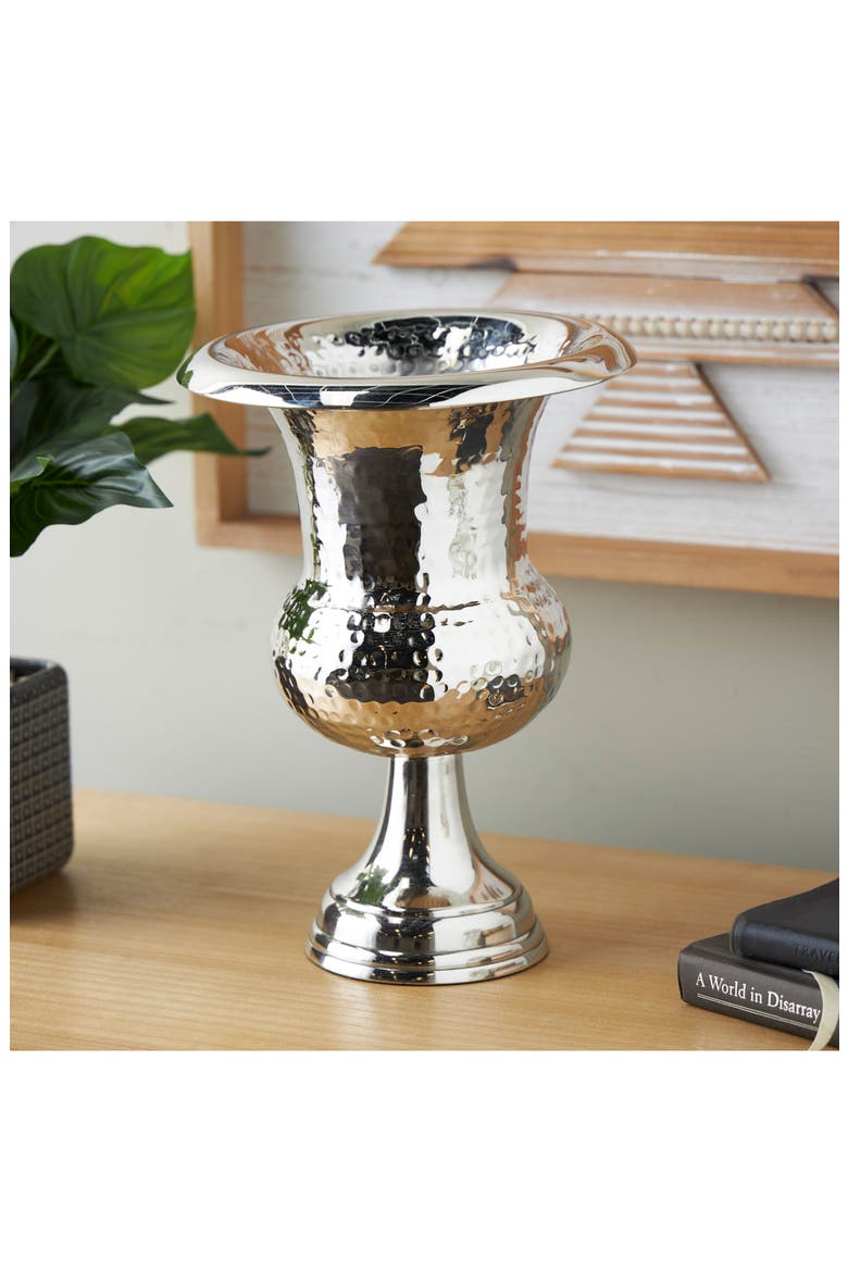 Metal Vase, Alternate, color, SILVER
