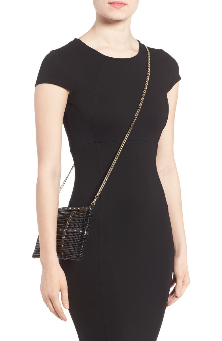 Whiting & Davis Studded Crossbody Clutch, Alternate, color,