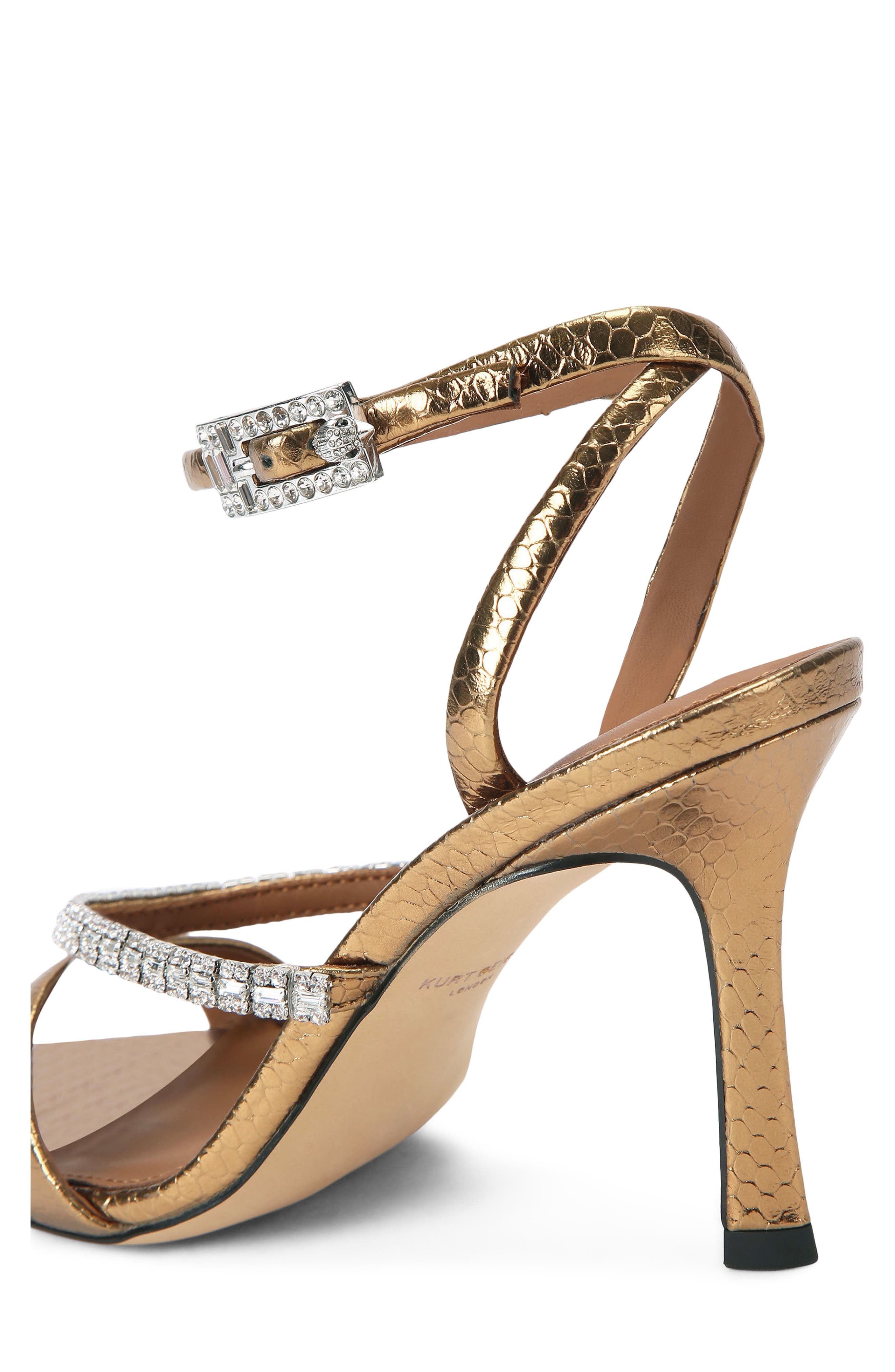 Kurt Geiger London Crystal Ankle Strap Sandal, Alternate, color, Rust/ Copper