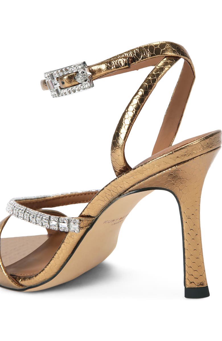 Kurt Geiger London Crystal Ankle Strap Sandal, Alternate, color, Rust/ Copper