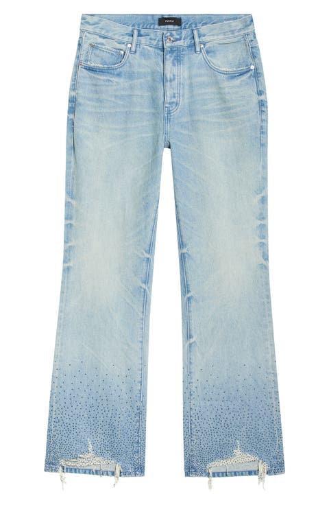 High Contrast Bling Jeans (Light Indigo)