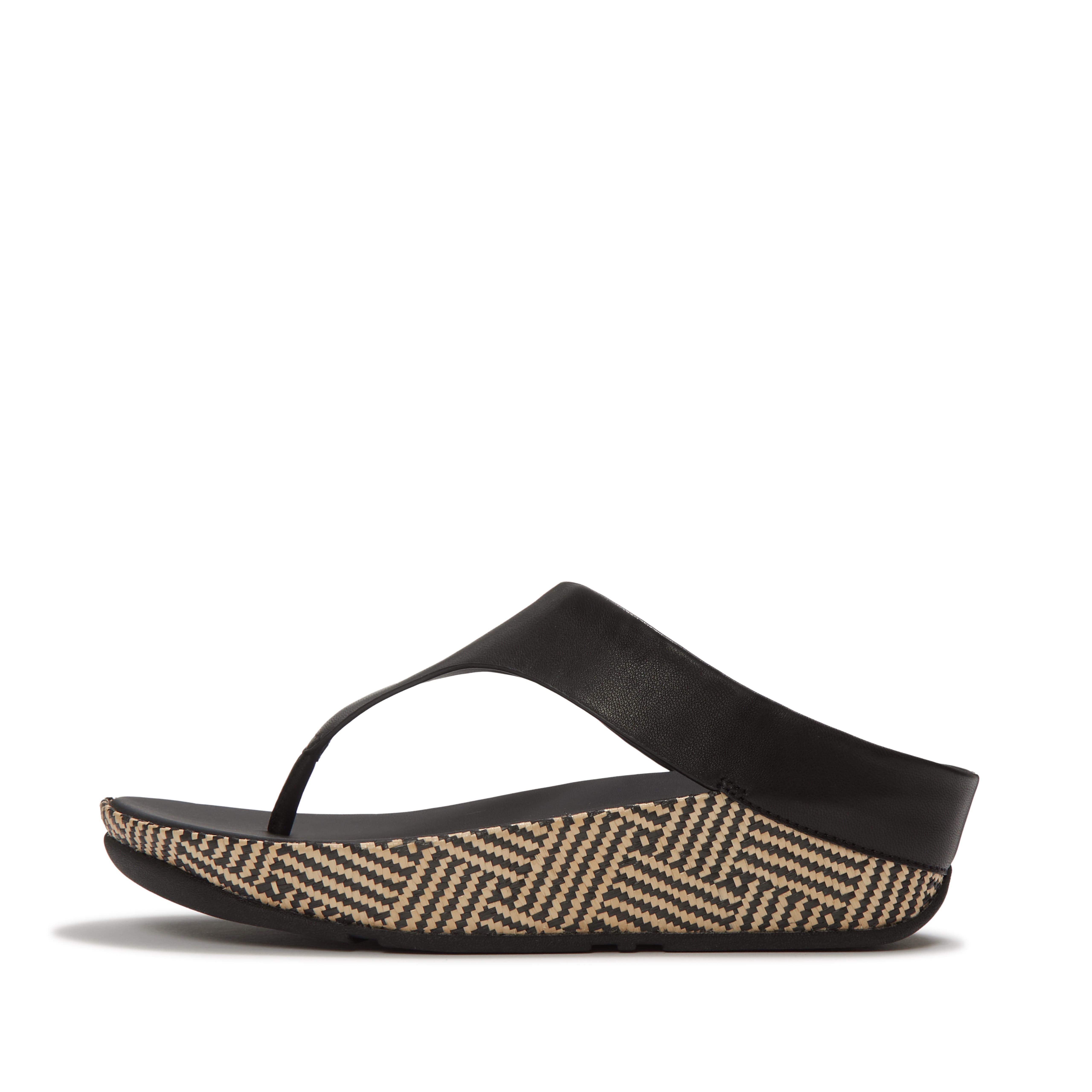 FitFlop Lulu Lux Graph-Weave TP Sandal, Alternate, color, Black