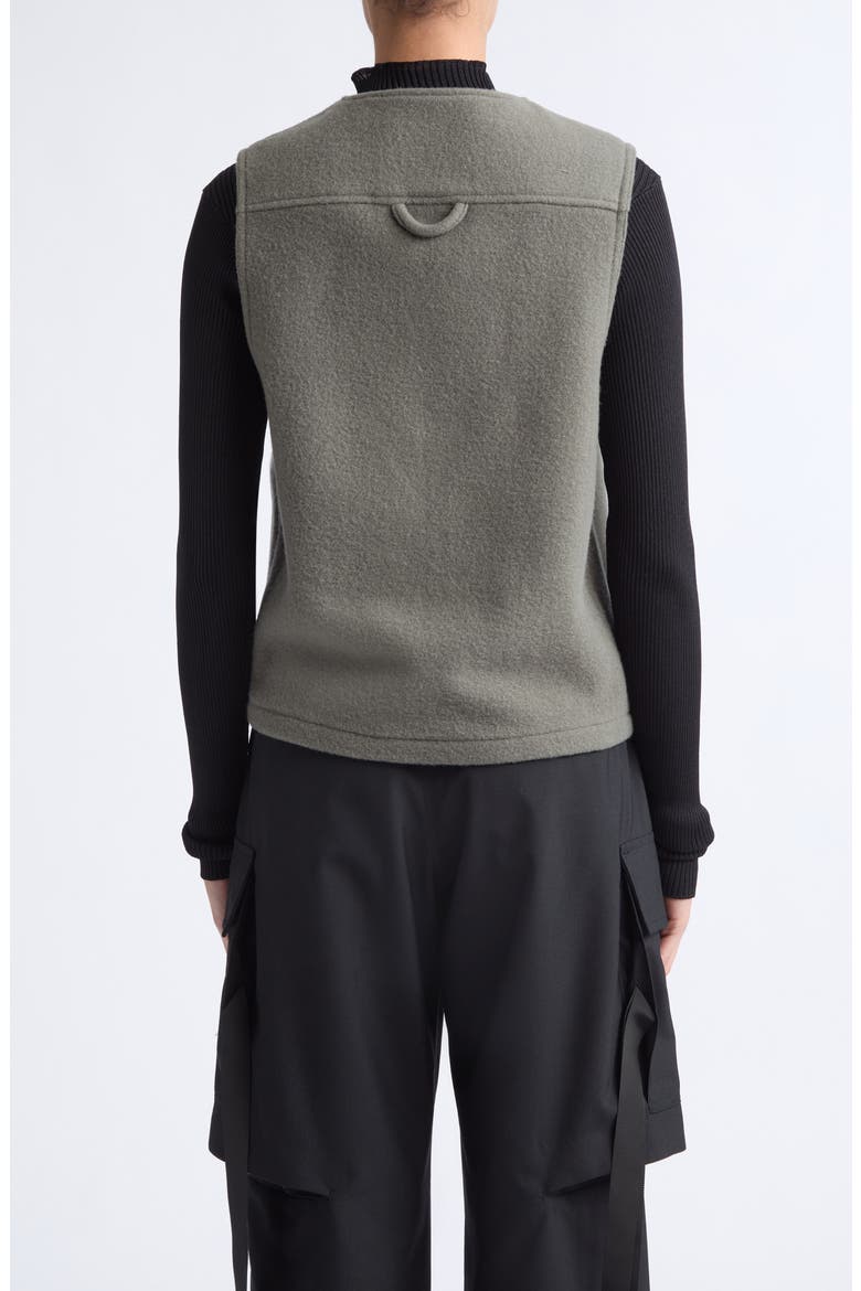 Wool Fleece Zip Vest, Alternate, color, ZINC FLEECE