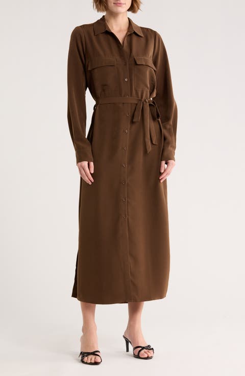 Tie Waist Shirtdress