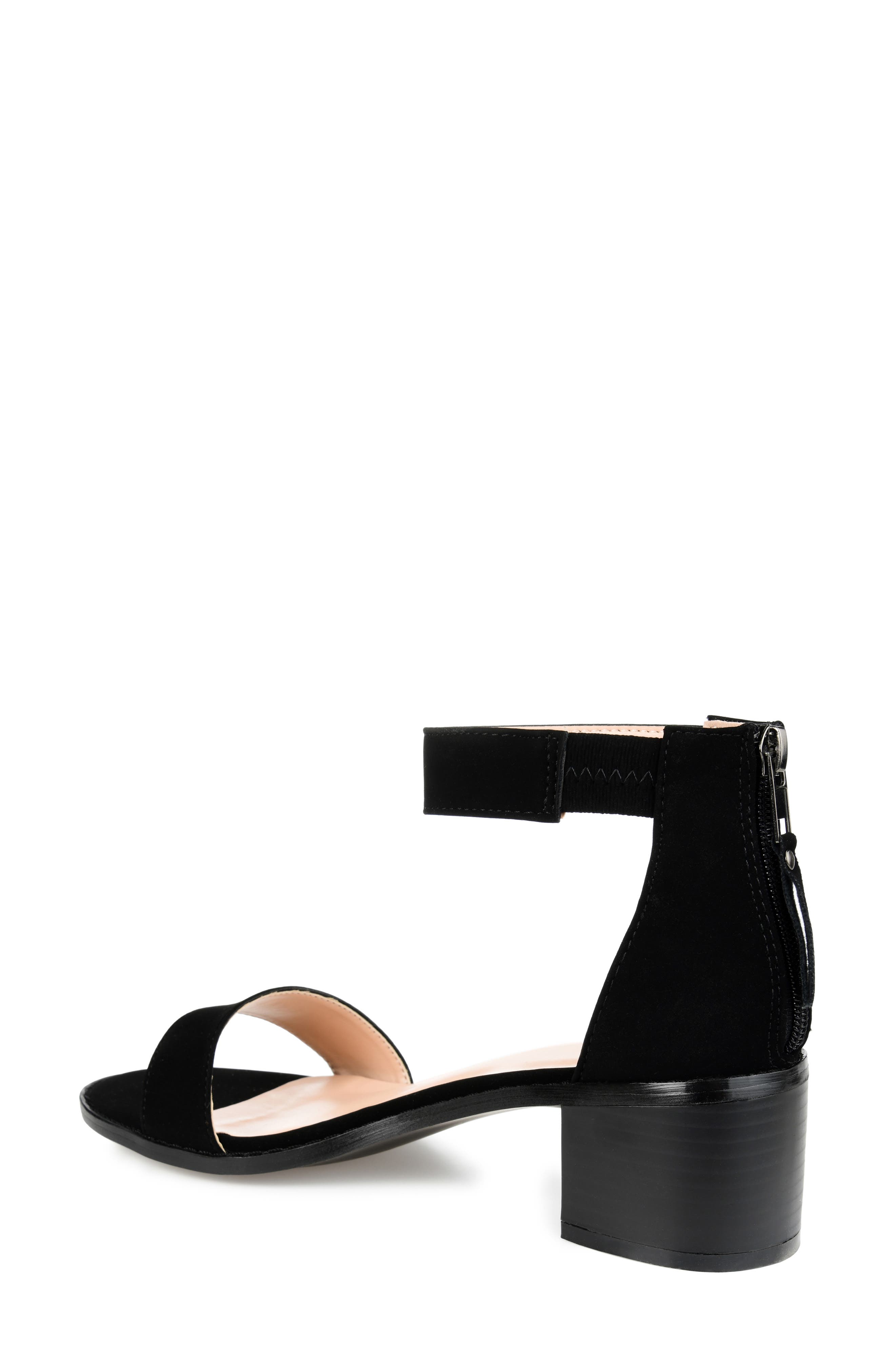 Journee Collection Percy Open Toe Heeled Sandal, Alternate, color, Black