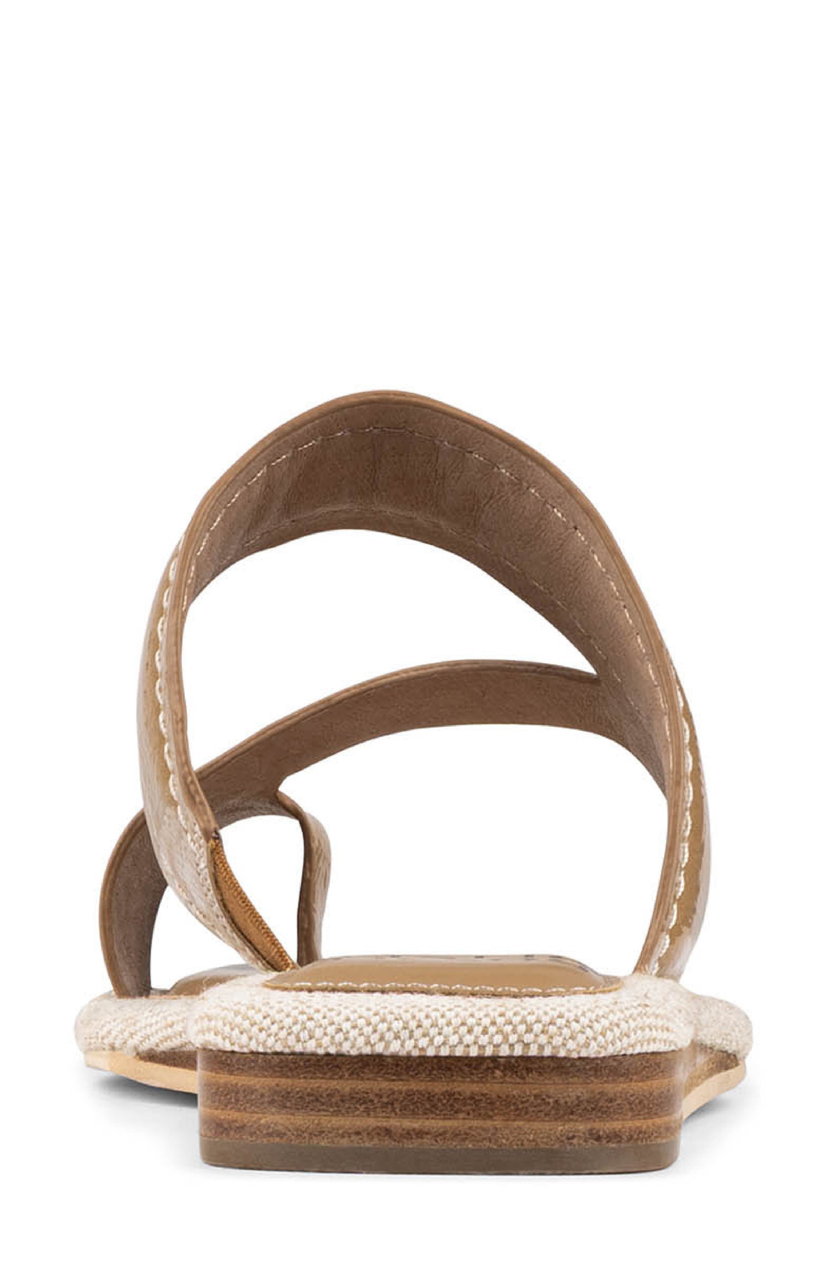 Donald Pliner Wedge Toe Loop Sandal, Alternate, color, Tobacco