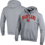 Champion Men's Champion  Heather Gray Maryland Terrapins Arch Over Logo Pullover Hoodie