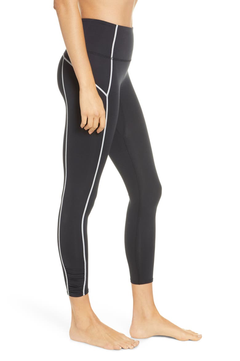 Free People FP Movement You're a Peach Leggings, Alternate, color, BLACK