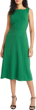 Maggy London Boat Neck Sleeveless Fit & Flare Dress