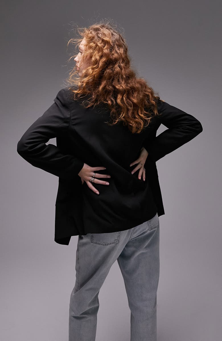 Topshop Oversize Double Breasted Blazer, Alternate, color, 