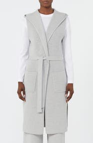 MM by Max Mara Badesse Tie Waist Hooded Sweater Vest