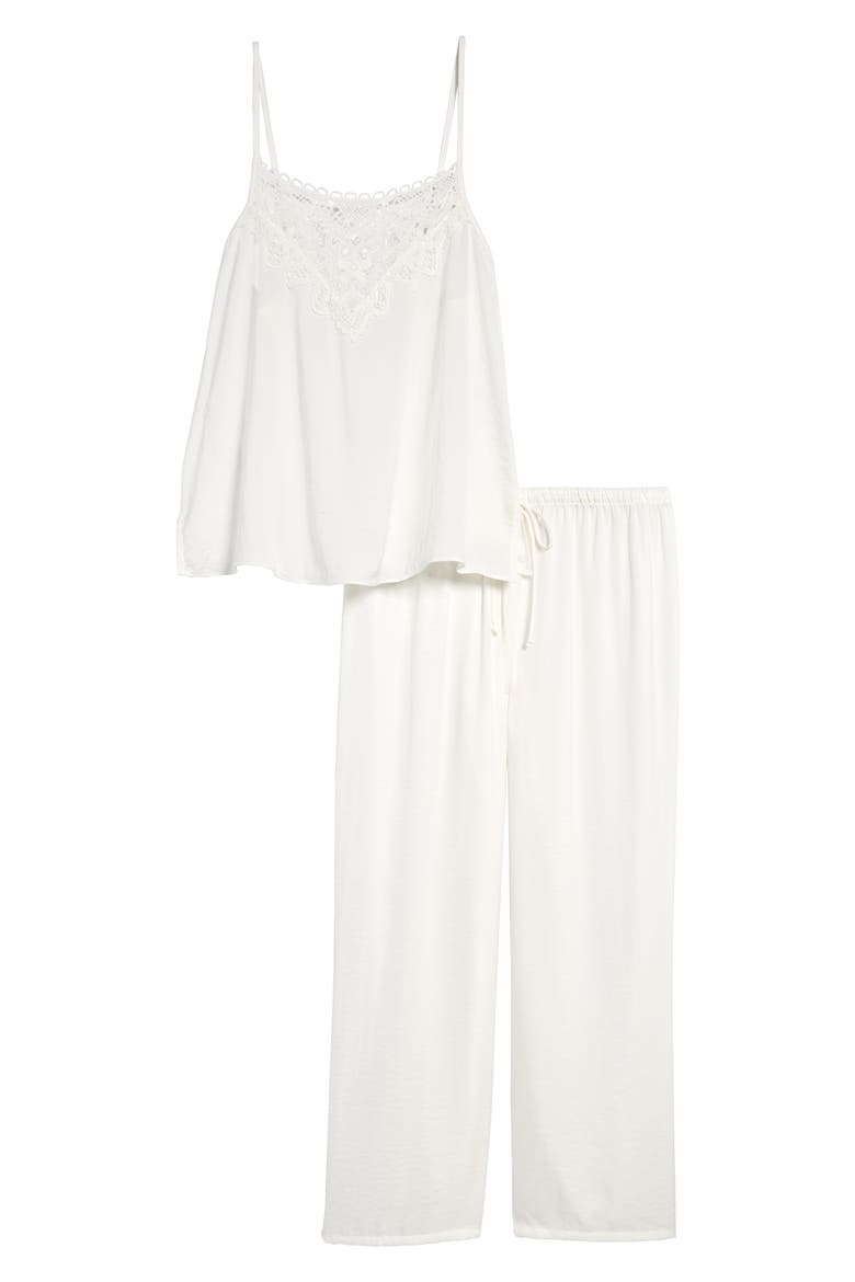 Only Sleeping Crop Pajamas, Alternate, color, IVORY
