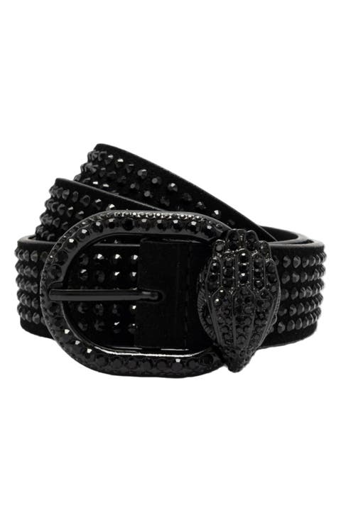 Mayfair Crystal Eagle Suede Belt
