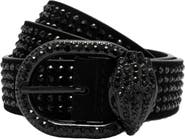 Kurt Geiger London Mayfair Crystal Eagle Suede Belt