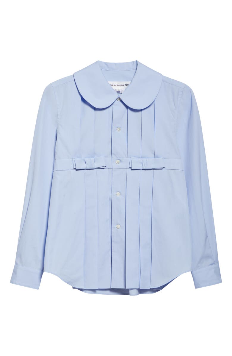 Comme des Garçons Girl Bow Detail Cotton Broadcloth Button-Up Shirt, Alternate, color, 