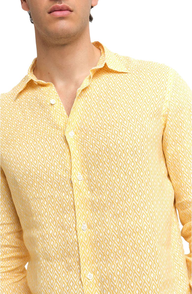 Peninsula Swimwear Grecale Linen Shirt, Alternate, color, Multicolor