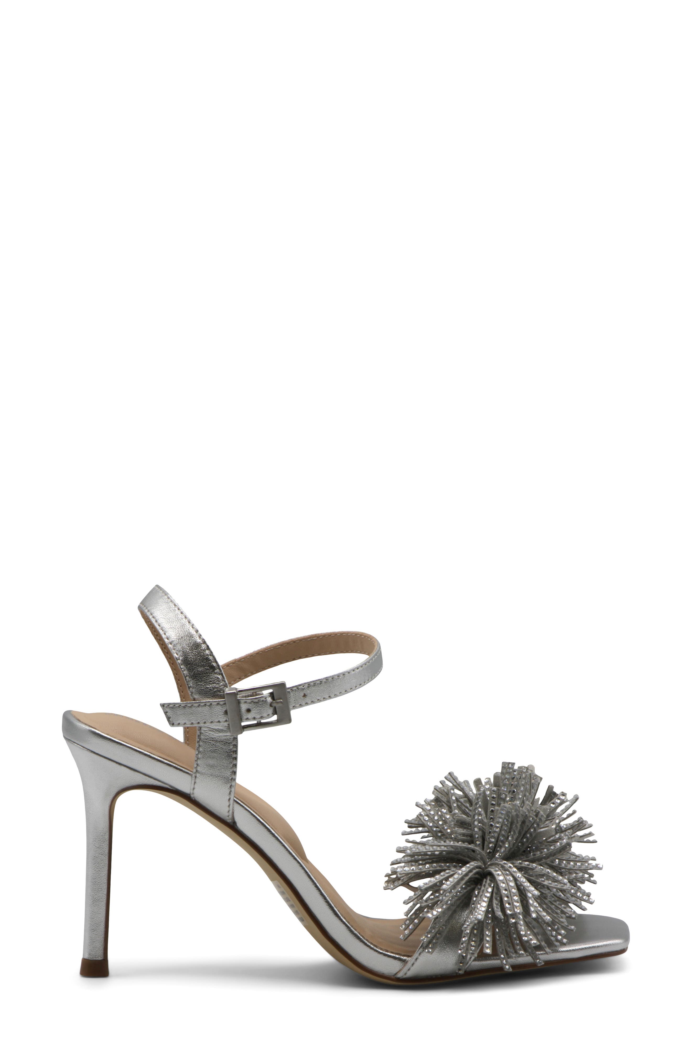 Charles David Eternity Ankle Strap Sandal, Alternate, color, Silver