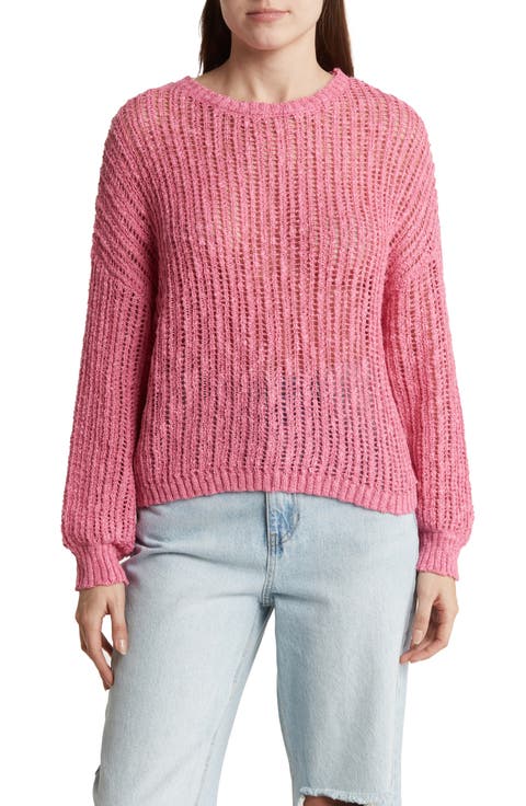 Extended Shoulder Knit Sweater