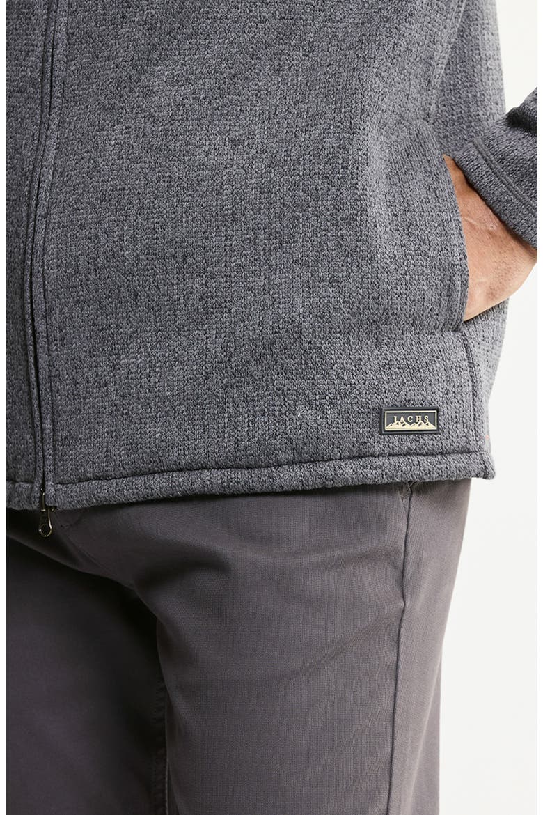 Fleece Full Zip Sweater, Alternate, color, GREY FLEECE
