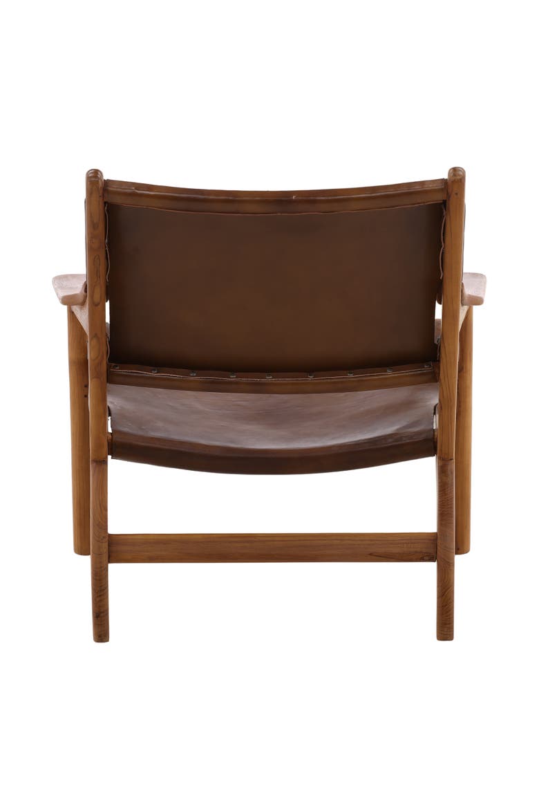 Maddox Leather Accent Chair, Alternate, color, Natural