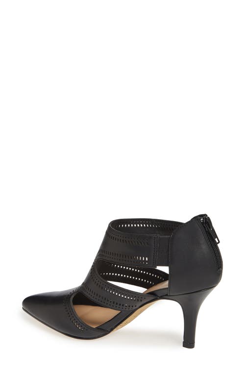 Bella Vita Hope Perforated Cage Pointed Toe Pump In Black