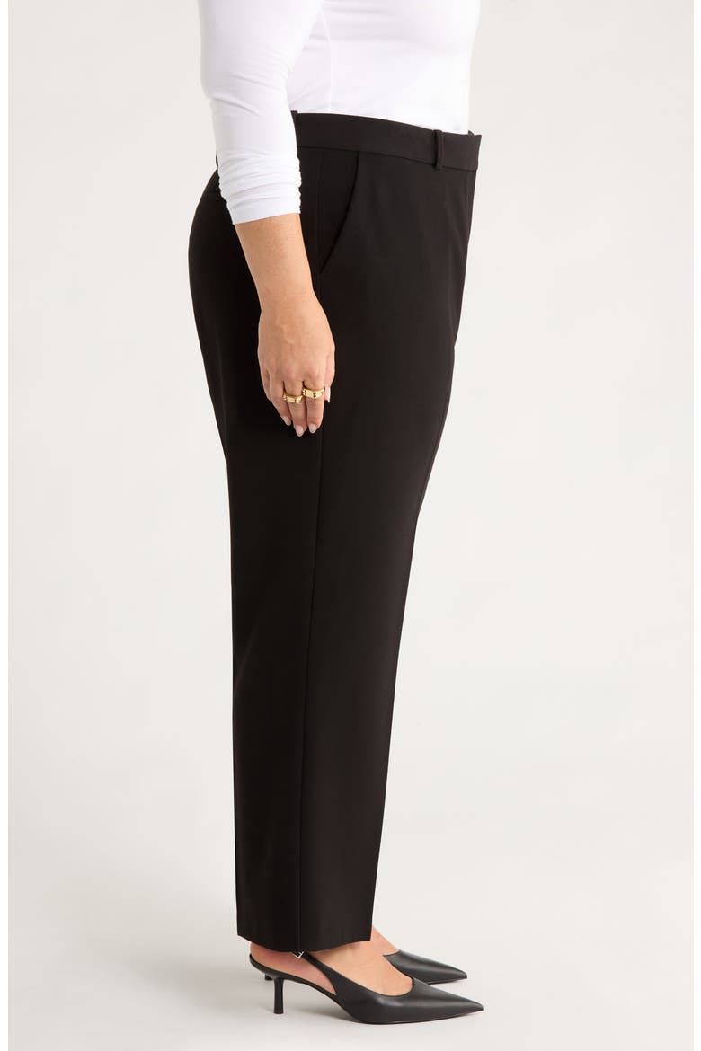 Ankle Straight Leg Pants, Alternate, color, BLACK