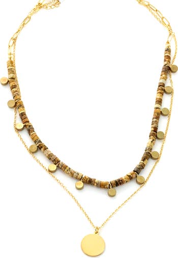 Panacea Jasper Beaded Layered Necklace | Nordstromrack