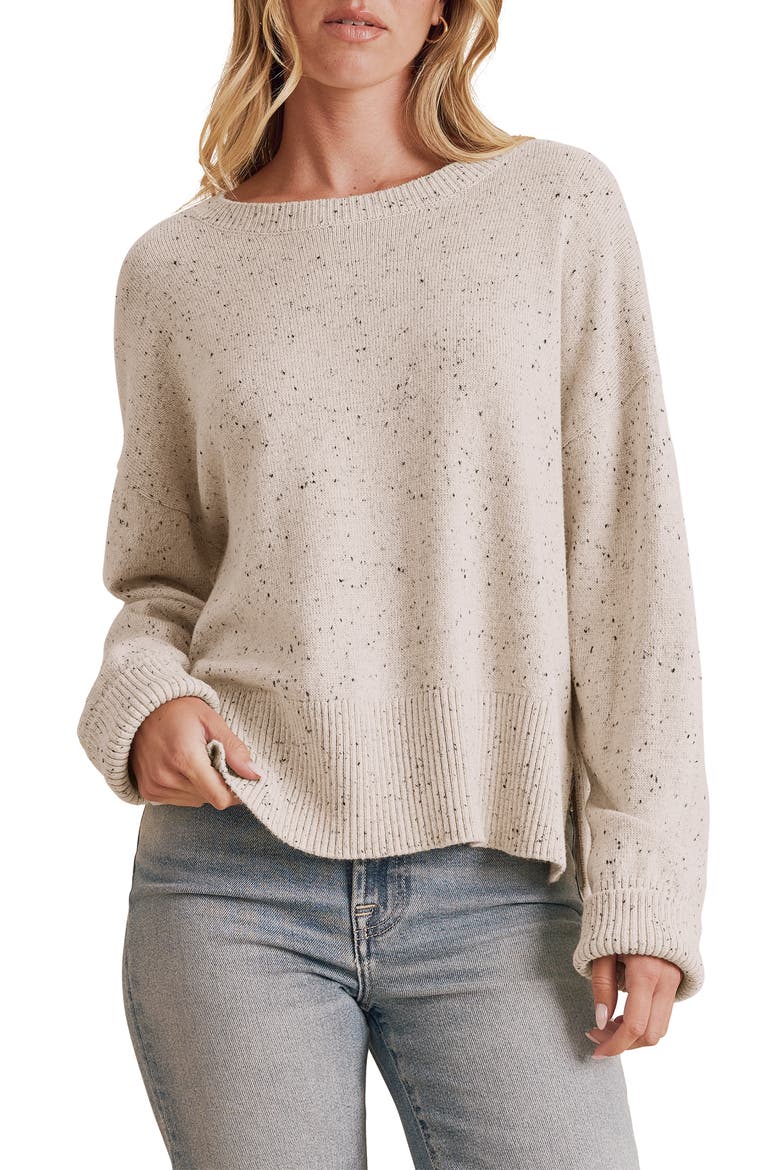 Haven Tweedy Dolman Sleeve Sweater, Main, color, PALE OAK BEIGE HEATHER