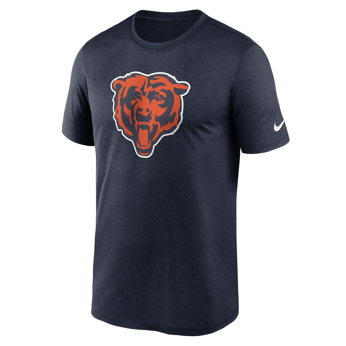 Men's Nike  Navy Chicago Bears Legend Logo Performance T-Shirt - image 2