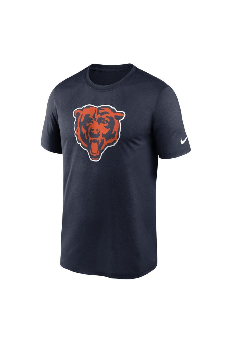 Men's Nike  Navy Chicago Bears Legend Logo Performance T-Shirt, Alternate, color, Navy