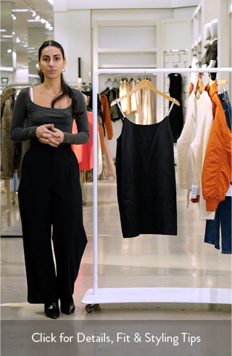 Rhinestone Strap Satin Minidress, sales video thumbnail