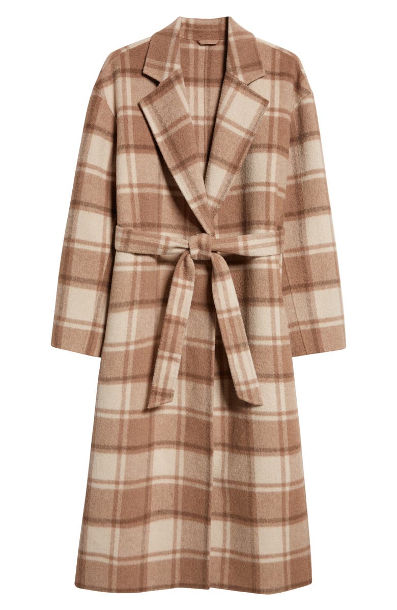 ATM Anthony Thomas Melillo Plaid Wrap Coat, Alternate, color, 