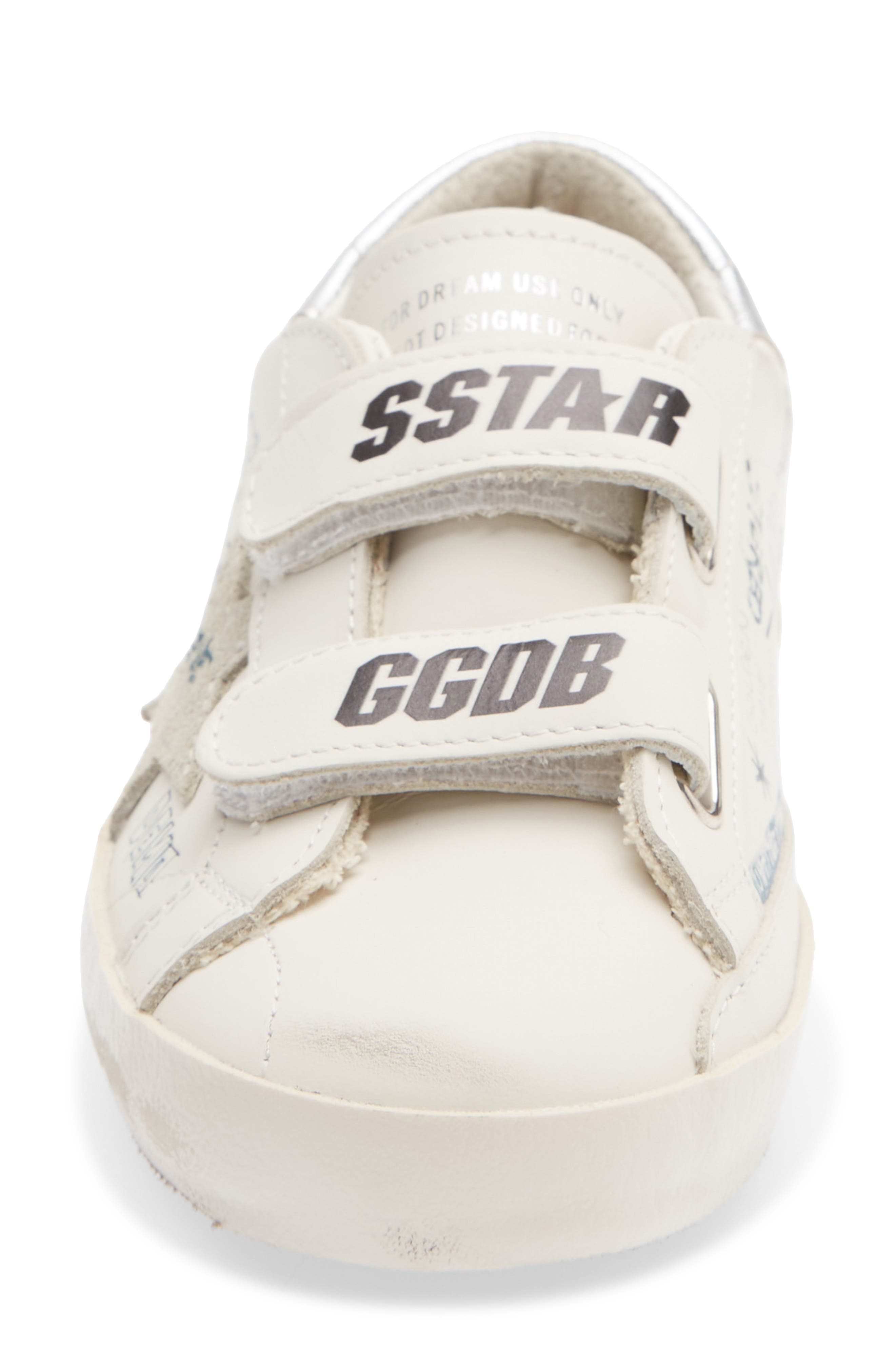 Kids' Old School Sneaker, Alternate, color, WHITE/ ICE/ SILVER