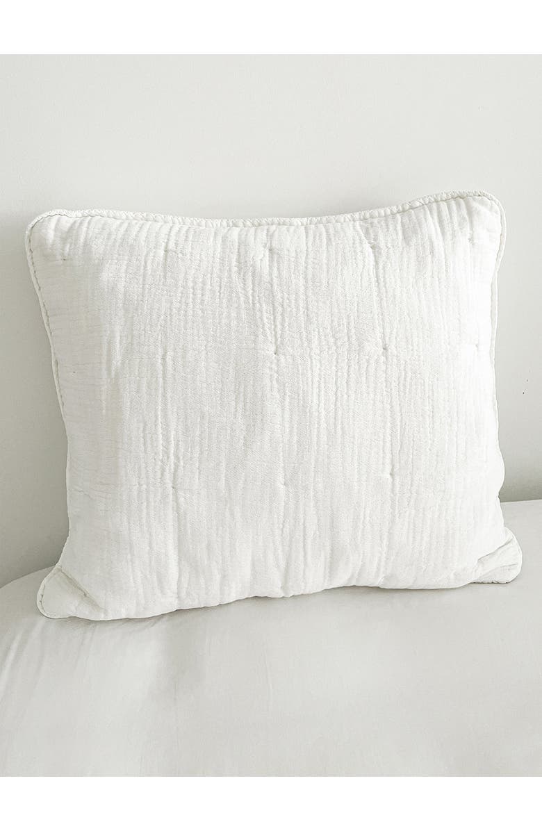 Anaya Easy Cotton Gauze Euro Pillow Cover Only, Main, color, 