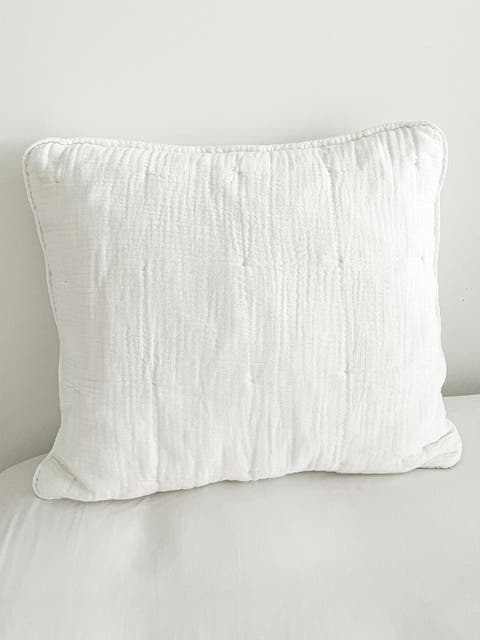 Easy Cotton Gauze Euro Pillow with Down Insert