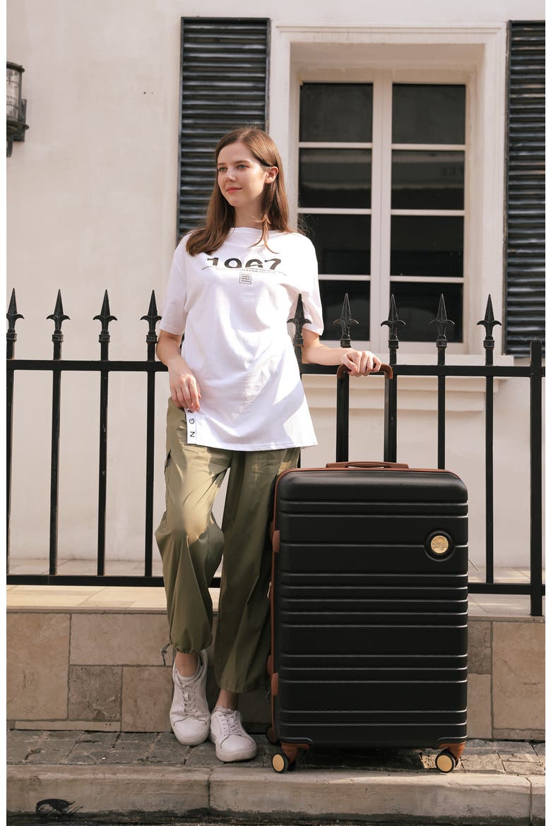 Brickell 3-Piece Hardside Spinner Luggage Set, Alternate, color, BLACK