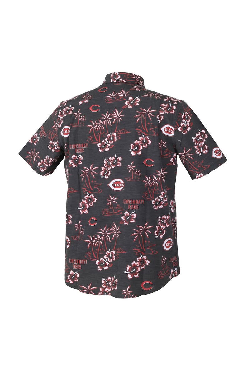 Reyn Spooner Men's Reyn Spooner Black Cincinnati Reds Kekai Performance Button-Up Top, Alternate, color, Black