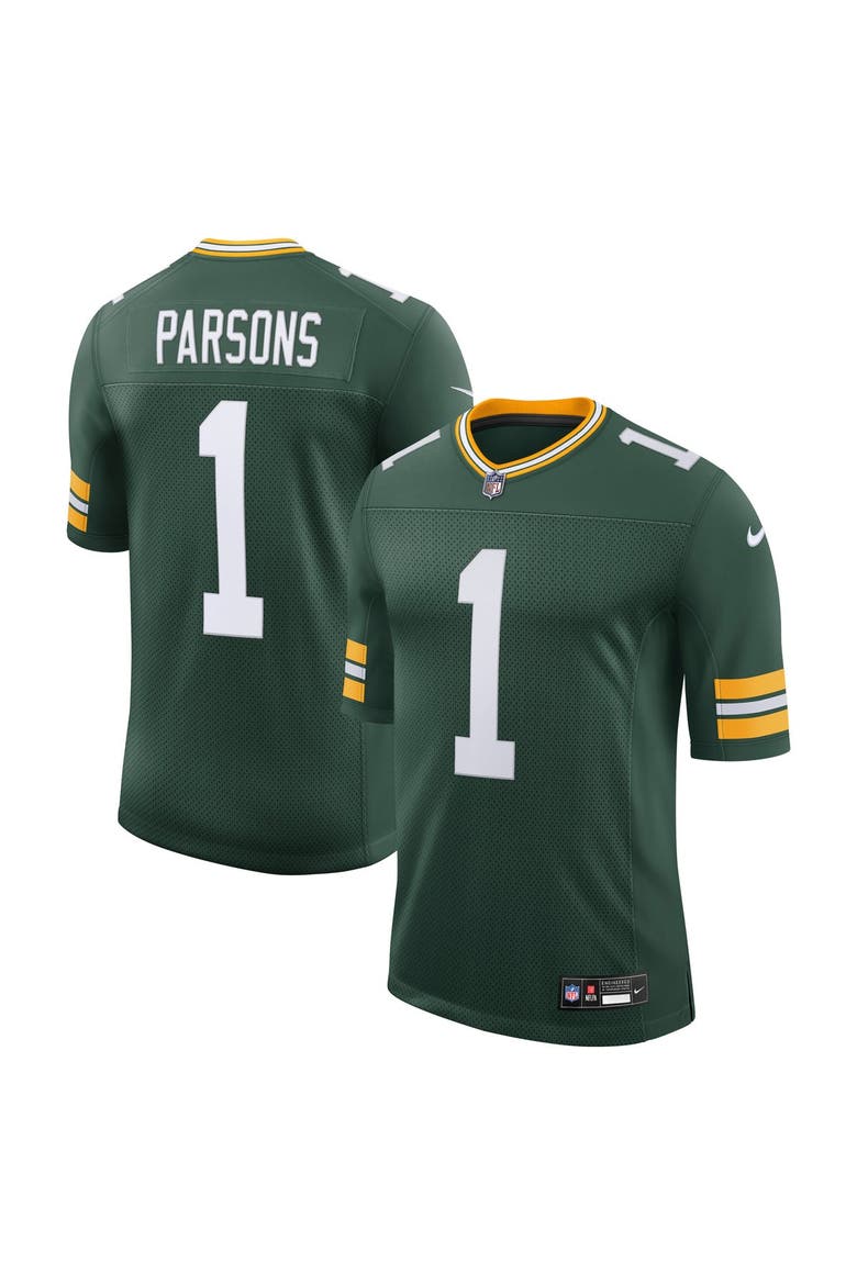 Men's Nike Micah Parsons Green Green Bay Packers Vapor Untouchable Stitched Limited Jersey, Main, color, Green