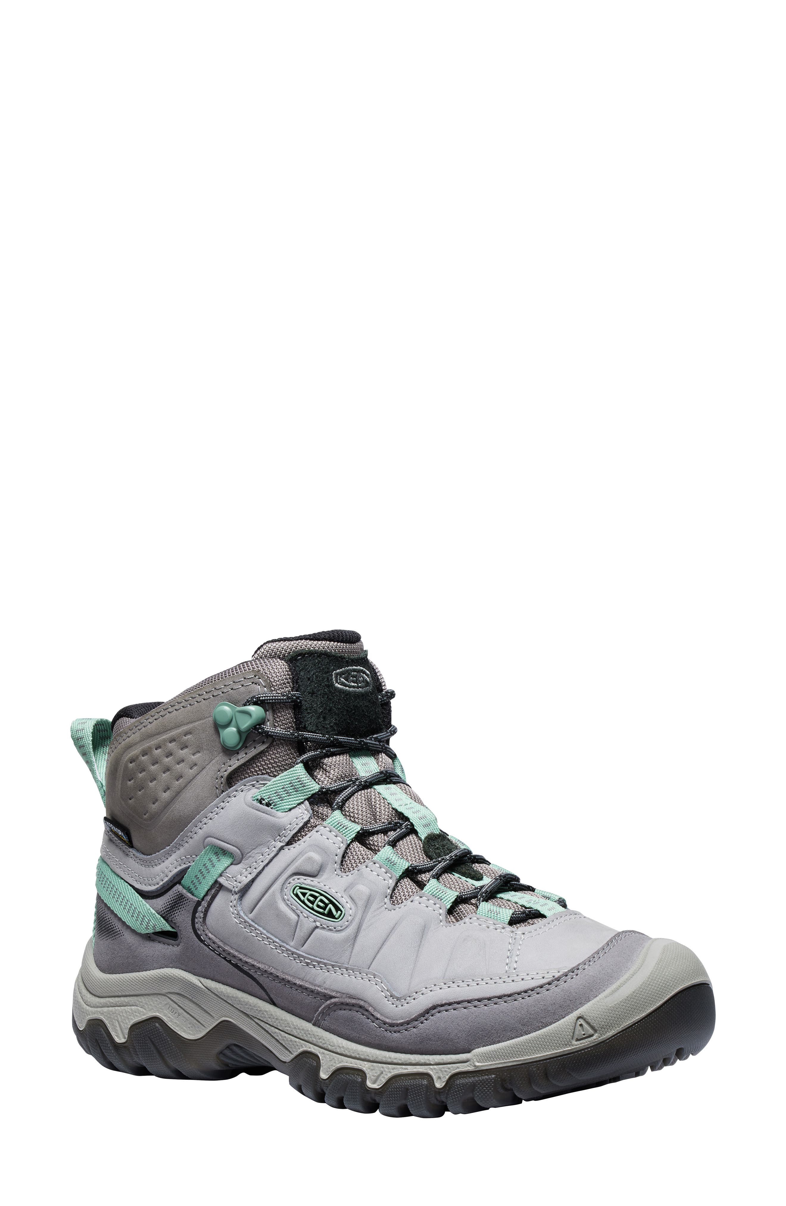 KEEN Targhee IV Waterproof Mid Hiking Shoe, Main, color, Alloy/ Granite Green
