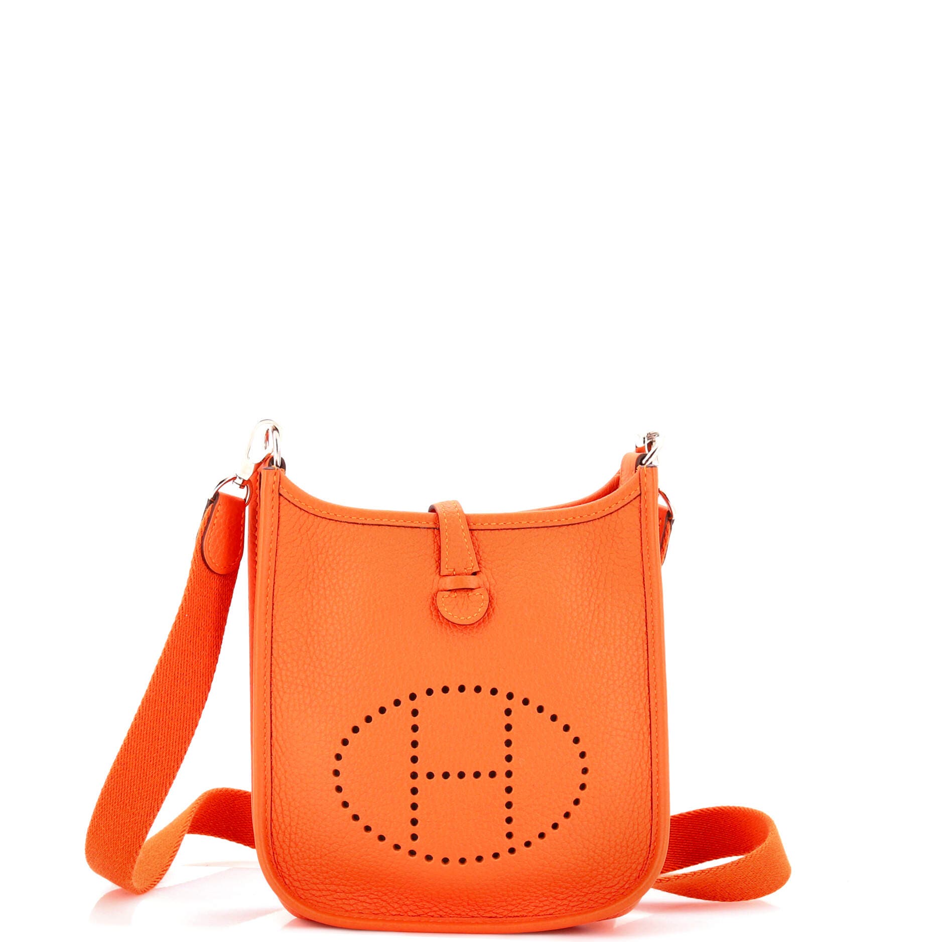 Pre-Owned Hermes Evelyne Bag Gen III Clemence TPM, Main, color, Feu