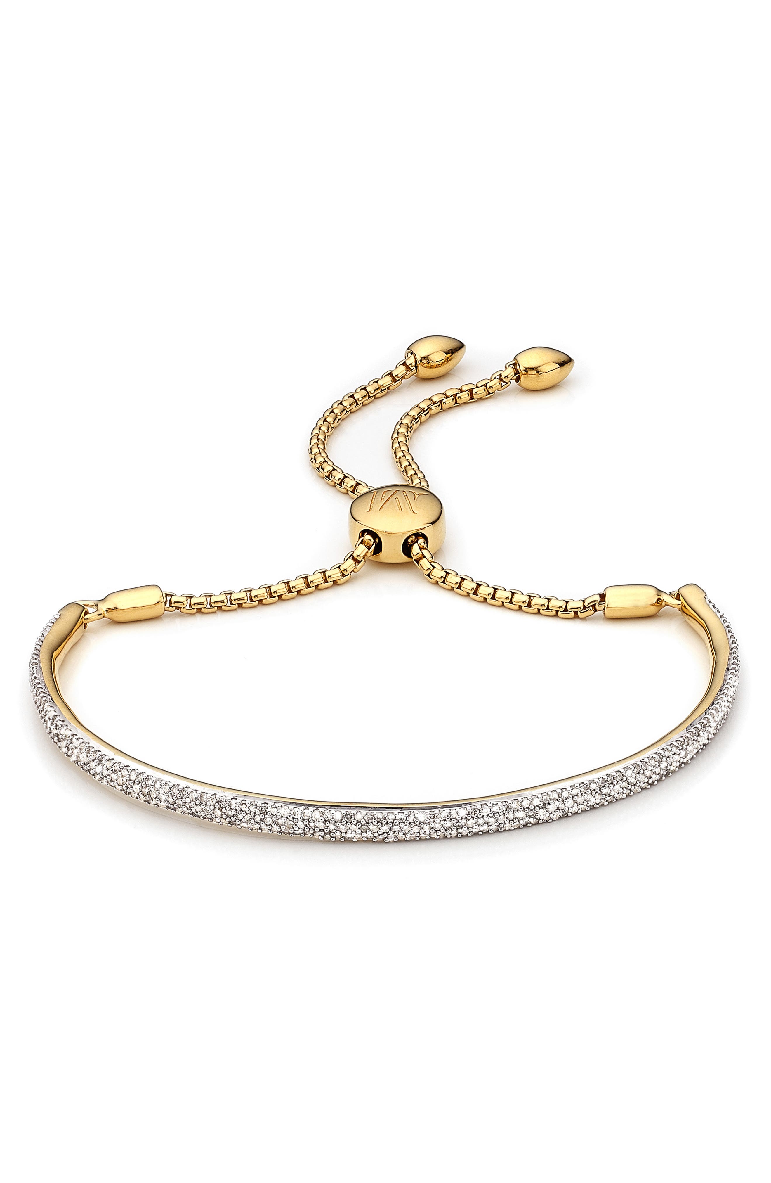 Monica Vinader Fiji Diamond Pavé Toggle Petite Bracelet