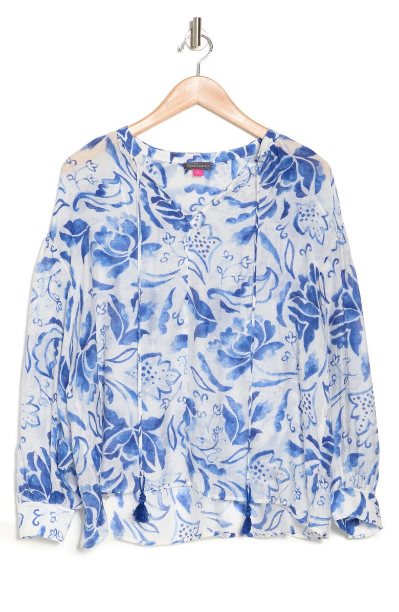 Vince Camuto Oversize Tie Neck Top, Main, color,