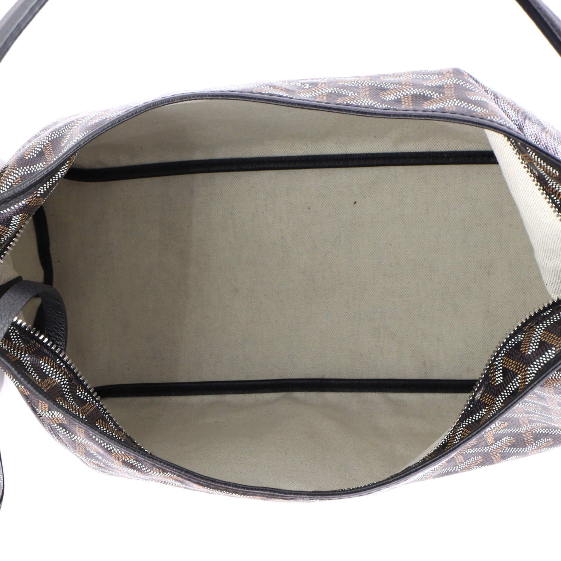 Pre-Owned Goyard Boheme Hobo Coated Canvas, Alternate, color, Black