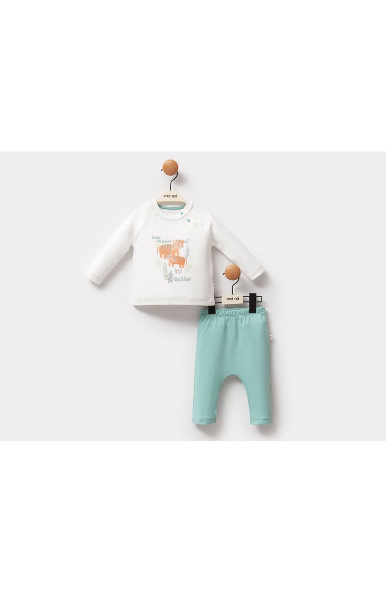 moi noi Tiger Outfit Set, Alternate, color, Blue-Green