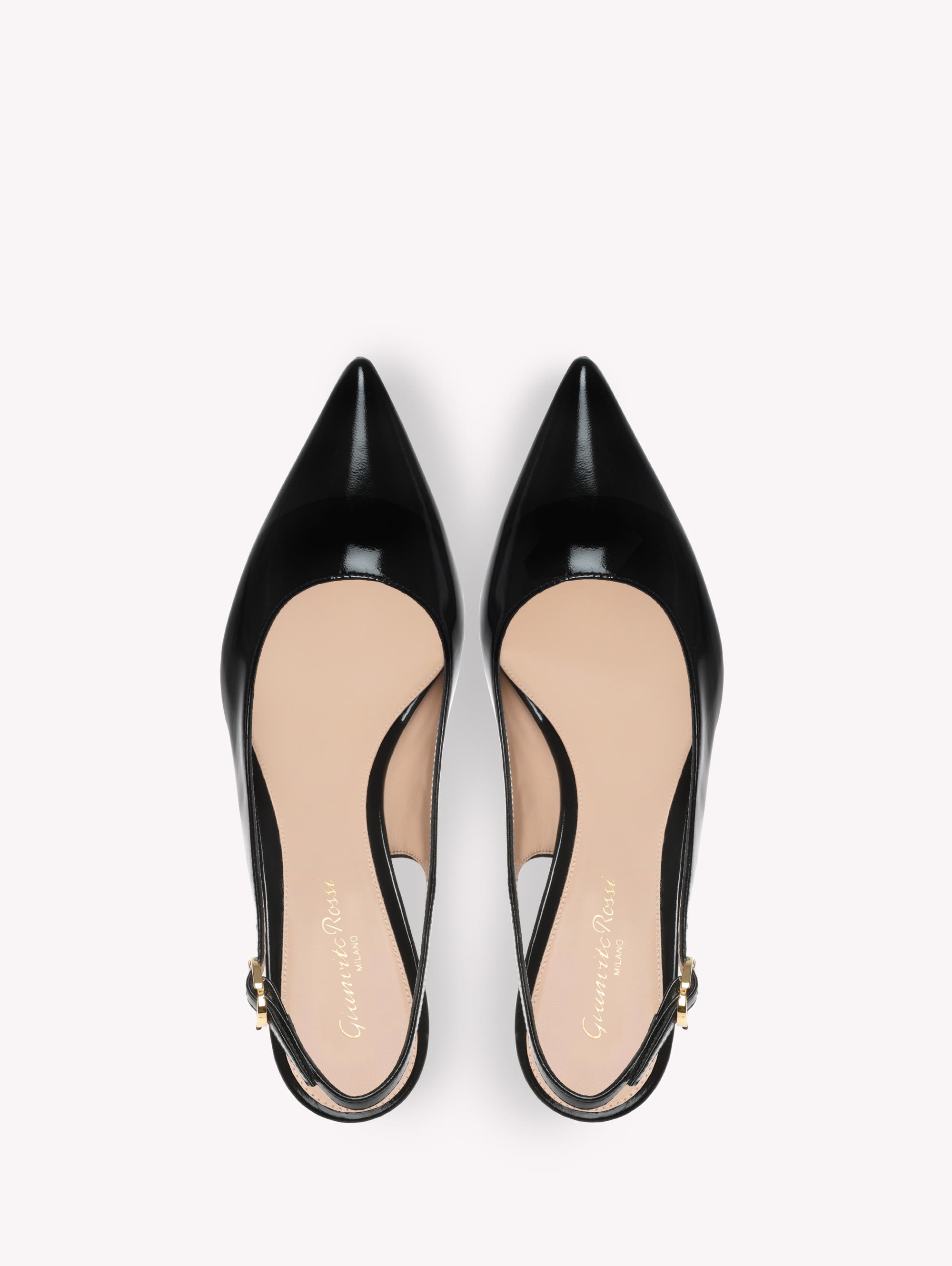 Gianvito Rossi Dasha Sling Slingback, Alternate, color, Black Nappa