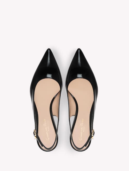 Gianvito Rossi Dasha 115 Patent Leather Platform Slingback Pumps In Black