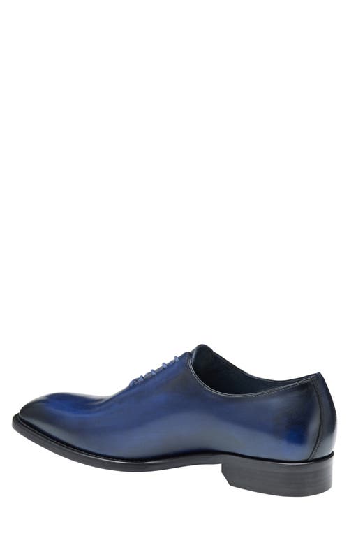 Johnston & Murphy Collection Larson Plain Toe Oxford In Navy Italian Calfskin