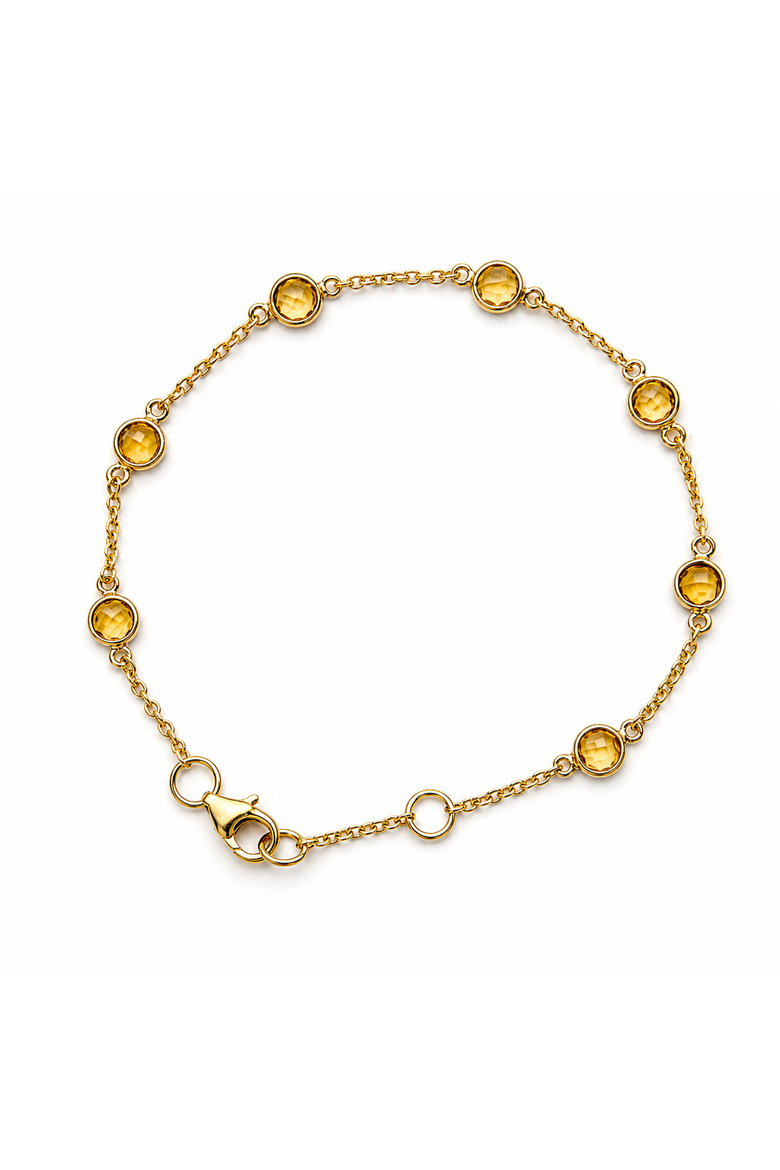 November Birthstone Bracelet Citrine, Main, color, Gold