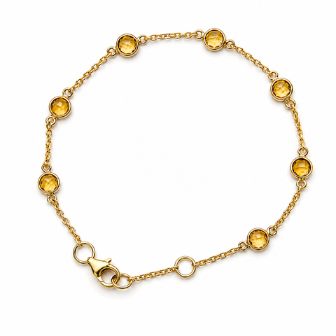 November Birthstone Bracelet Citrine