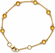 Zuvan November Birthstone Bracelet Citrine